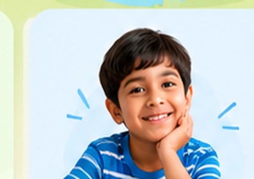 Smiling primary school aged boy