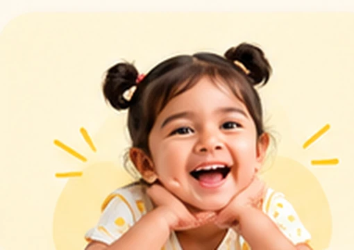 Happy toddler smiling